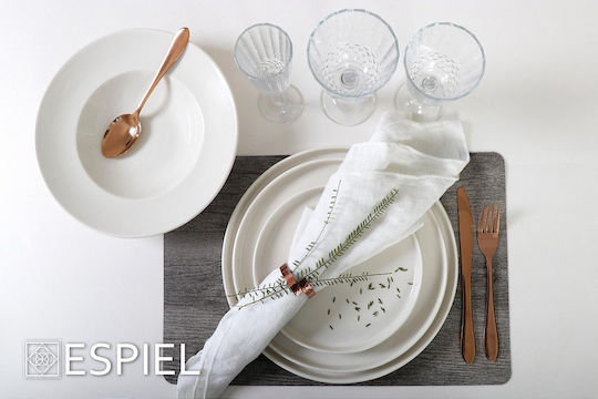 Espiel Step Plate Shallow made of Porcelain White with Diameter 30cm