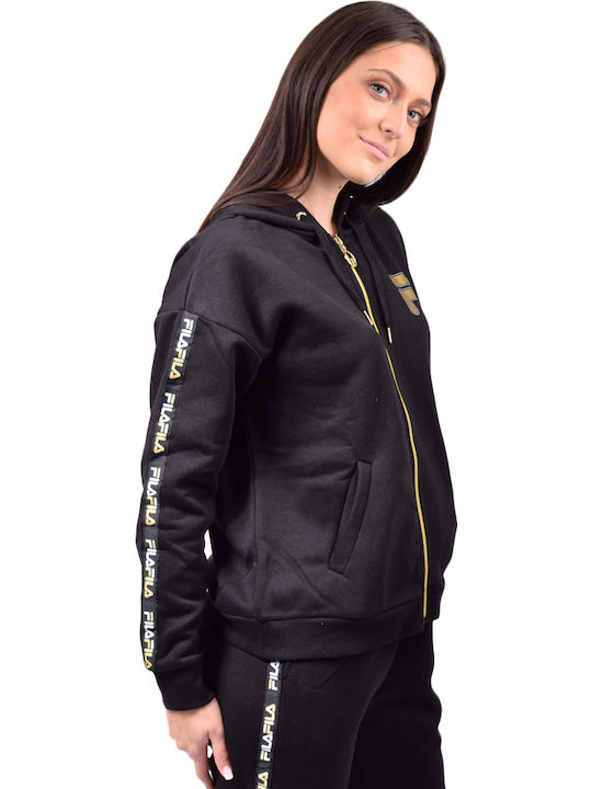 Giully Women's Sweatshirt Jacket Hooded Black