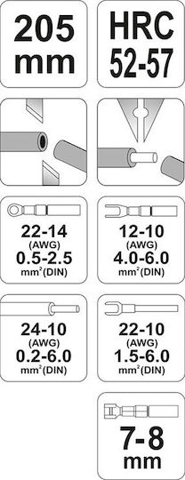 Yato Automatic Cable Stripper with Cutter and 205mm Length