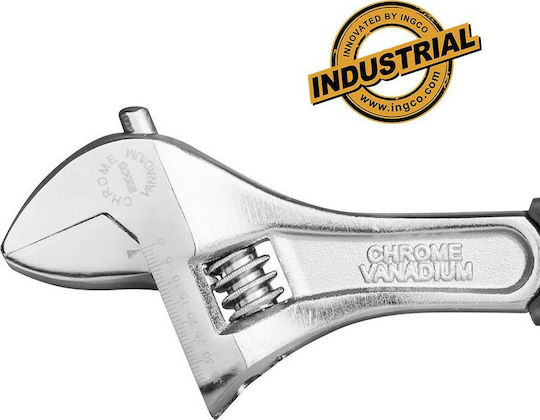 Ingco Γαλλικό Κλειδί Μήκους 250mm 10" με Άνοιγμα Σιαγόνων έως 35mm και Αντιολισθητική Λαβή