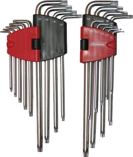 Benman Сет от 9 Torx ключа във форма L