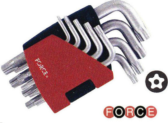 Force Set chei Torx cu 9 bucăți în formă L