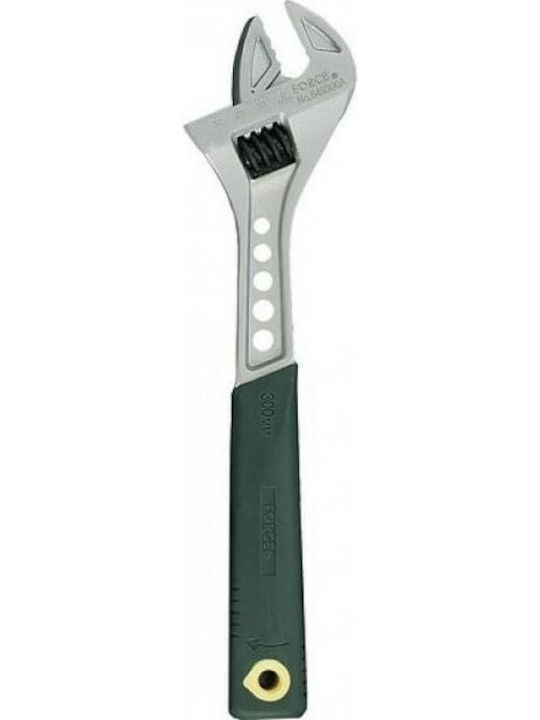 Force Γαλλικό Κλειδί Μήκους 375mm 15" με Άνοιγμα Σιαγόνων έως 46mm και Αντιολισθητική Λαβή