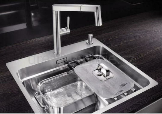 Blanco Etagon 500-IF 521840 Drop-In Sink Inox Satin W54xD44cm Silver
