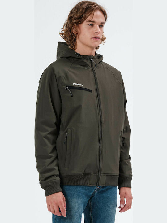 Geacă Bomber Iarnă Waterproof și Cu Protecție Împotriva Vântului Verde
