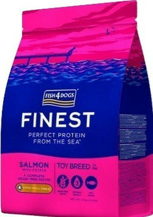 Fish4Dogs Finest Salmon Toy 1.5kg Hrană Uscată pentru Câini Adulţi de Rase Mici cu Somon