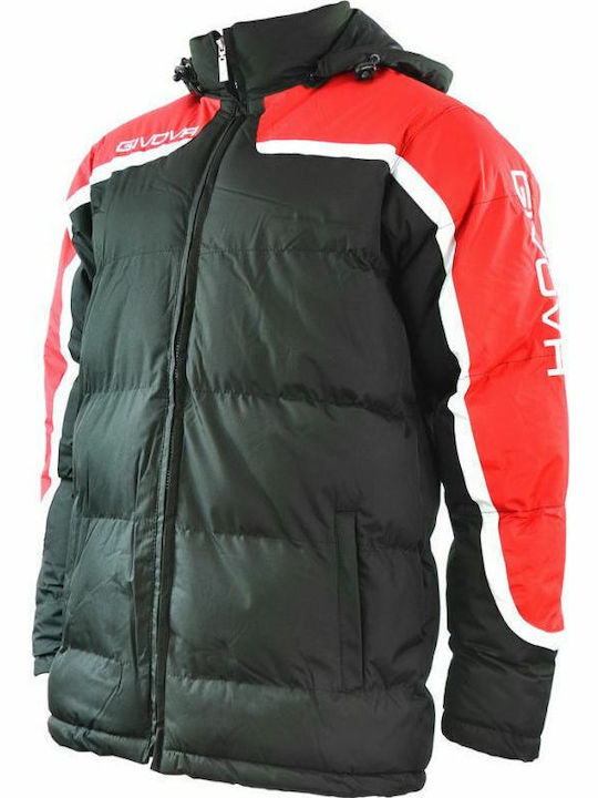 Antartide Winter Jacket Puffer Black / Red