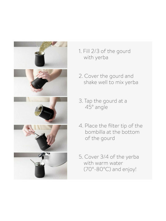 Navaris Yerba Mug Metallic Black 300ml