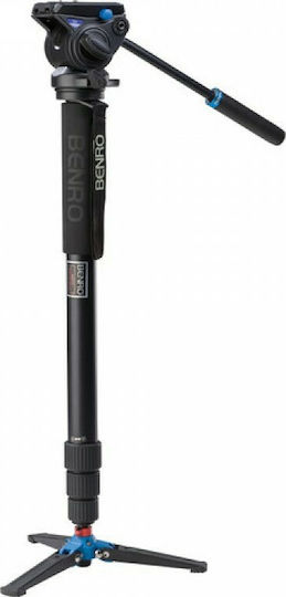 Benro Series 4 Aluminum Photography & Video Monopod with 3-Leg Locking Stand from Aluminum with Tripod Base with Hydraulic Head and 4kg Maximum Load