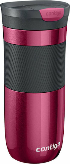 Contigo Byron SS Ποτήρι Θερμός Ανοξείδωτο BPA Free 470ml Κόκκινο με Επιστόμιο