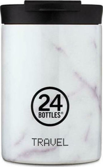 24Bottles Travel Tumbler Кутия за обяд Термос Inox Бял 350мл 1бр