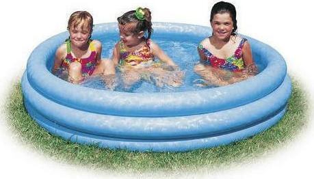 Intex Crystal Blue Kinder Rundschwimmbecken 582lt Aufblasbar 168x38cm Blau