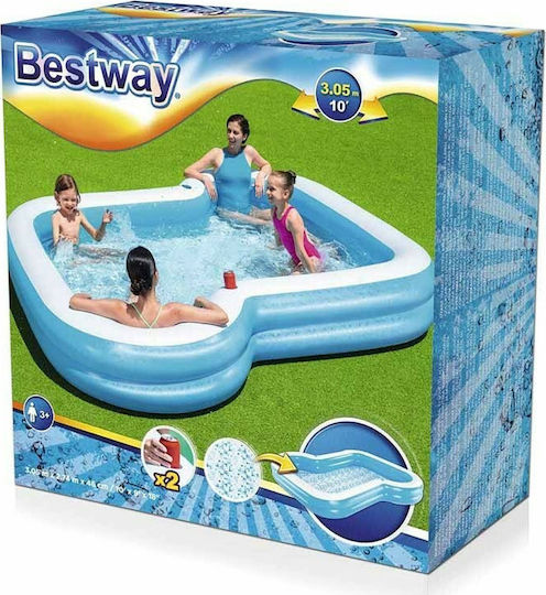 Bestway Swimming Pool 1,207lt Inflatable 305x274x46cm Light Blue