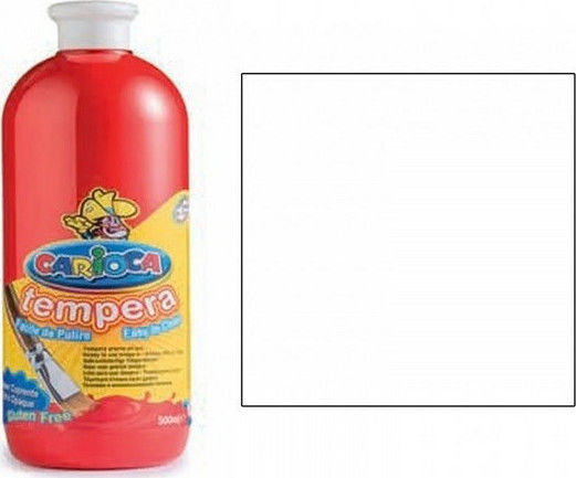 Carioca Tempera Τέμπερα Ζωγραφικής Λευκή σε Μπουκάλι 500ml