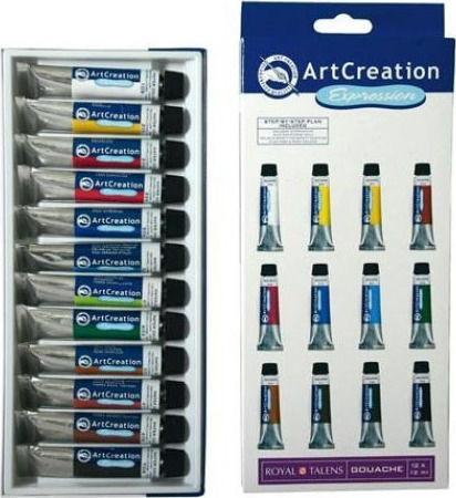 Royal Talens Art Creation Gouache Τέμπερες Ζωγραφικής Πολύχρωμες σε Σωληνάριο 12ml 12τμχ