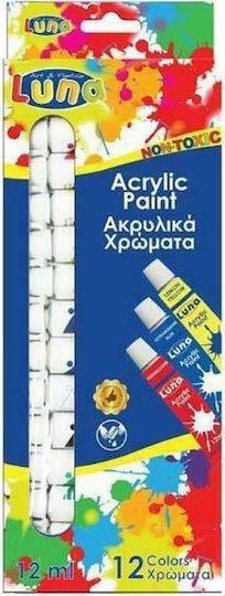 The Littlies Tempera Colour Paint Tube 12ml Multicolour 12pcs