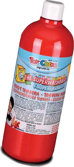 Toy Color Ready Τέμπερα Ζωγραφικής Κόκκινη σε Μπουκάλι 1000ml