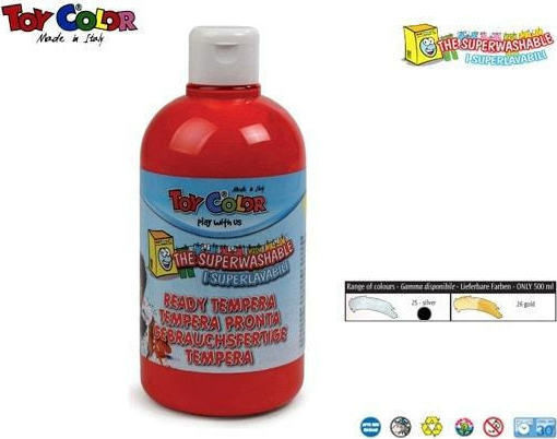 Toy Color Ready Tempera Colour Paint Bottle 500ml Silver