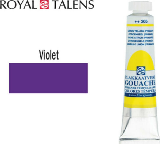 Royal Talens Extra Fine Tempera Paints Violet 536 in Tube 20ml 3pcs