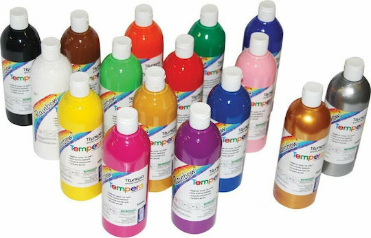 Rainbow Τέμπερα Ζωγραφικής Μαύρη σε Μπουκάλι 500ml