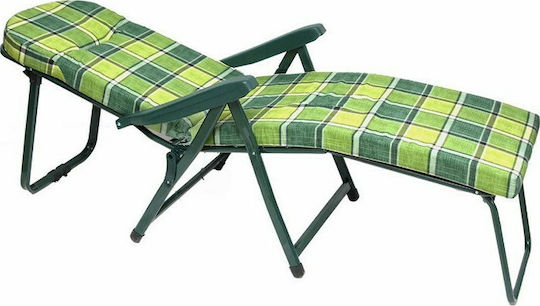 Campus Lounger-Armchair Beach with Recline 6 Slots Green 60cm