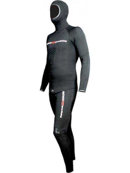 Pathos Onyx Divisible Wetsuit Shaved with Chest Pad for Speargun Black 5mm