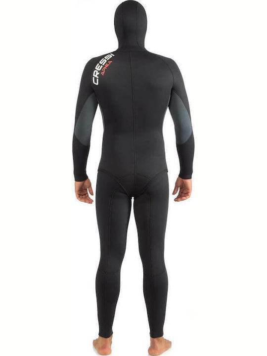 CressiSub Apnea Divisible Wetsuit Shaved with Chest Pad for Speargun Black 3.5mm