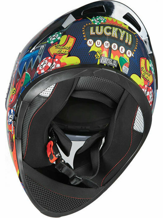 Pilot Snake Lucky Gloss Motorcycle Helmet Full Face ECE 22.05 1500gr with Sunvisor PIL000KRA80