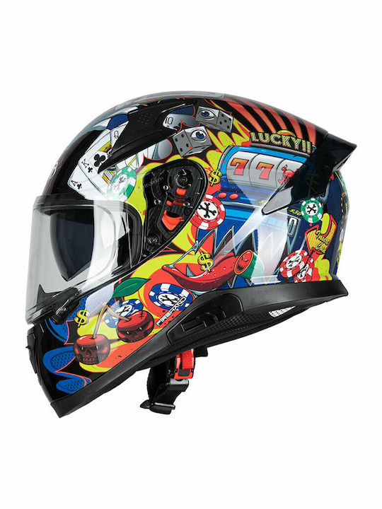 Pilot Snake Lucky Gloss Motorcycle Helmet Full Face ECE 22.05 1500gr with Sunvisor PIL000KRA80