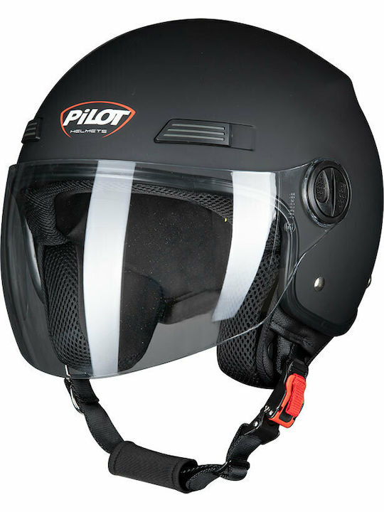Pilot Fazer Black Matt Motorcycle Helmet Jet ECE 22.06 950gr