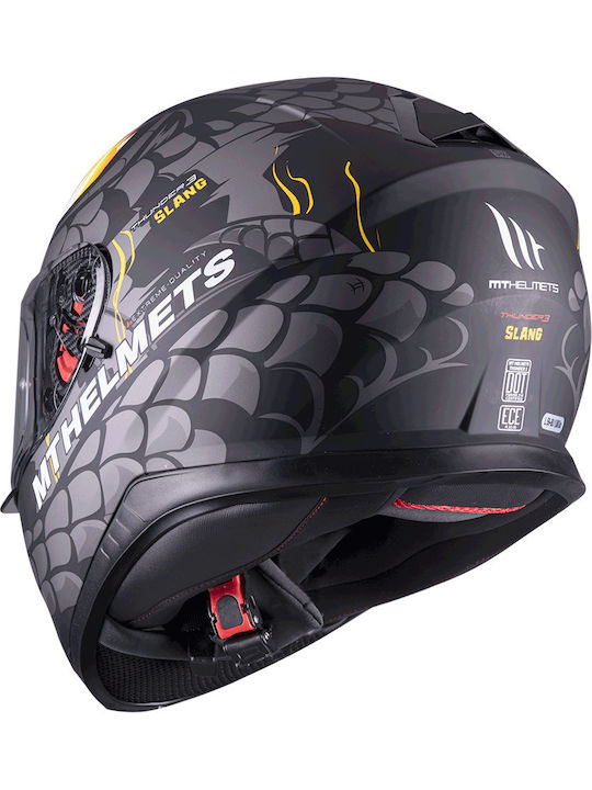 MT Thunder 3 SV Slang Black/Grey Motorcycle Helmet Full Face DOT / ECE 22.05 1450gr MTH000KRA360