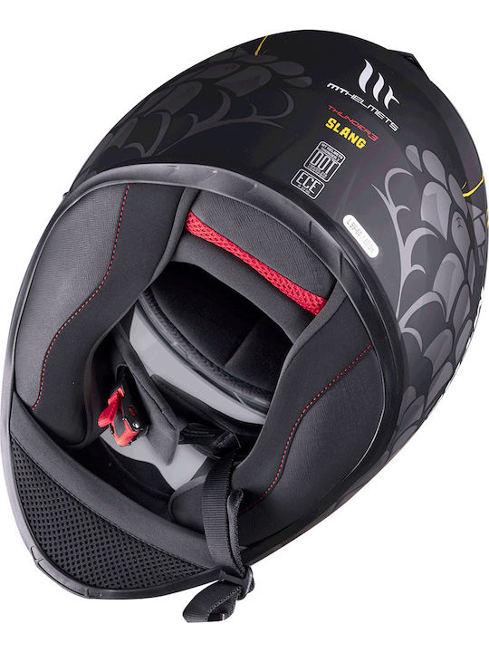 MT Thunder 3 SV Slang Black/Grey Motorcycle Helmet Full Face DOT / ECE 22.05 1450gr MTH000KRA360