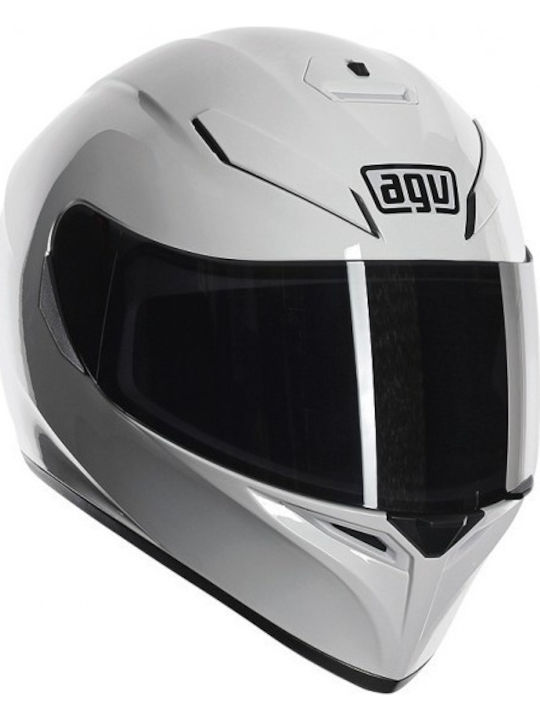 AGV K5 S - Pearl White Motorcycle Helmet Full Face DOT ECE 22.05 Weight 1390g with Pinlock and Sun Visor