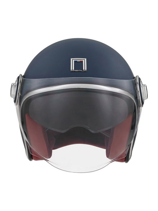 Nox Heritage Matt Blue Motorradhelm Jet 1350gr