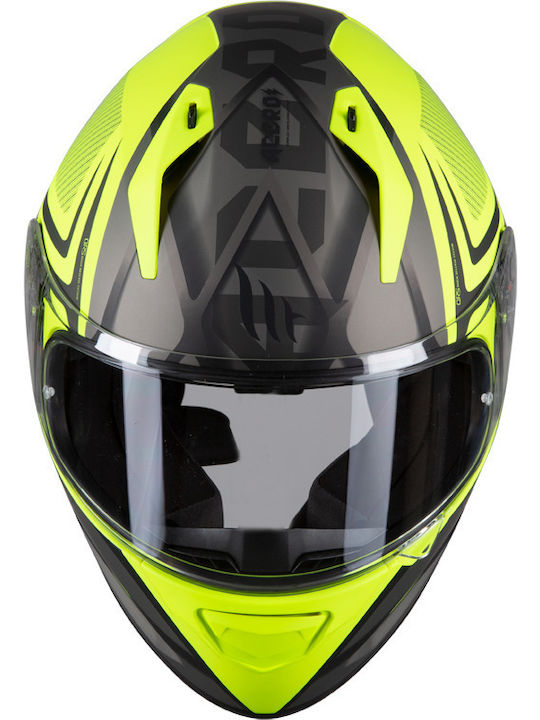 MT Stinger Acero Mat Fluo Yellow Κράνος Μηχανής Full Face 1450gr