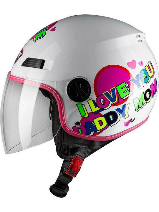 Pilot Fazer Junior Pink Kids Motorcycle Helmet Jet ECE 22.05 900gr