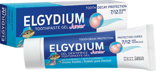 Elgydium Junior Children's Toothpaste for 7+ Years with Bubblegum Flavor 50ml