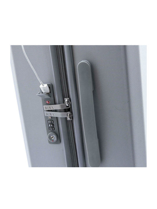 Nava Design Outline Valiză De Călătorie Medie Dură Argintie Cu 4 Roți Înălțime 65 Cm