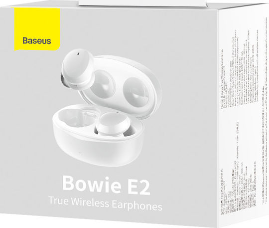 Baseus Bowie E2 In-ear Bluetooth Handsfree Earphones with Charging Case White