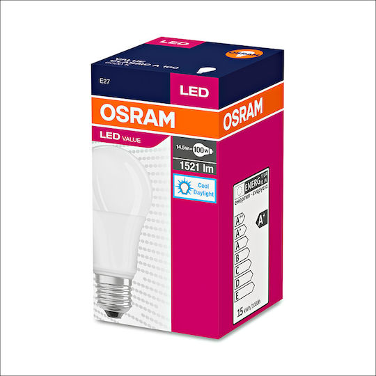 Osram LED Bulb 13W 120mm for Socket E27 and Shape A100 Cool White 1521lm