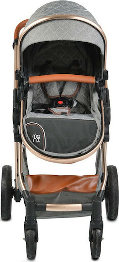 Cangaroo Alma Adjustable 3 in 1 Baby Stroller Suitable for Newborn Dark Grey 7.5kg
