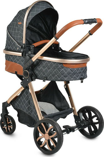 Cangaroo Alma Adjustable 3 in 1 Baby Stroller Suitable for Newborn Dark Grey 7.5kg