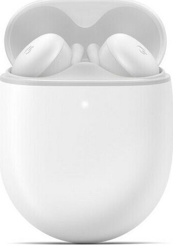 Google Pixel Buds A-Series Bluetooth Handsfree Ακουστικά με Αντοχή στον Ιδρώτα και Θήκη Φόρτισης Clearly White