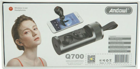 Andowl Q700 In-ear Bluetooth Handsfree Căști cu Carcasă de Încărcare Negru