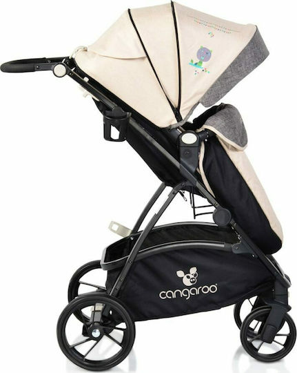 Cangaroo Stefanie 3 in 1 Ρυθμιζόμενο Καρότσι 3 σε 1 Kατάλληλο για Nεογέννητο Μπεζ 11kg
