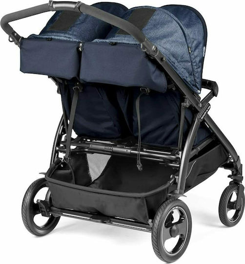 Peg Perego Book For Two Doppelter Kinderwagen Geeignet für Neugeborene Blau 14kg 54499GL51RO51