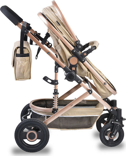Moni Ciara Adjustable 2 in 1 Baby Stroller Suitable for Newborn Beige 12kg