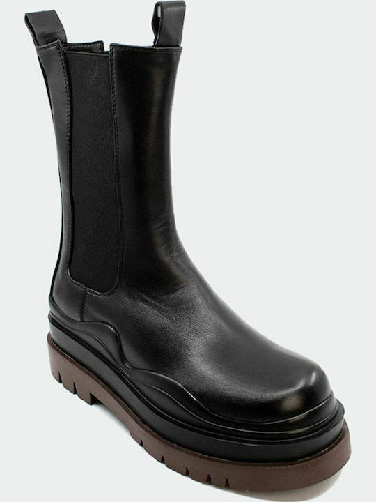 Women's Chelsea Boots with Medium Heel Black