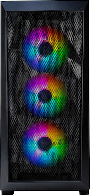 Xilence X712.RGB Gaming Midi Tower Κουτί Υπολογιστή με Πλαϊνό Παράθυρο Μαύρο