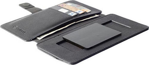 Krusell Leather Malmo Flipwallet Slide Caz carte până la 4.5" Negru